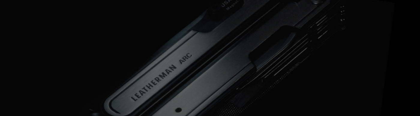 Translation missing: en.Leatherman arc with a black background