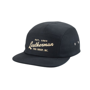 Translation missing: en.Leatherman vintage 5-panel hat with showcasing &#39;Leatherman&#39; in cursive font. Established 1983