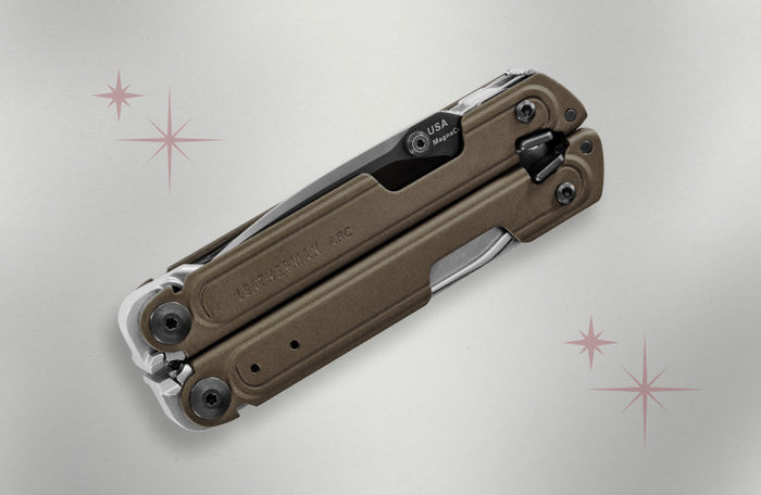 Translation missing: en.Leatherman Arc featuring a distinctive star pattern on its handle