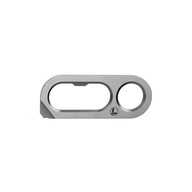 Translation missing: en.Leatherman OPNR from the front showing the milled details that are the function of the tool