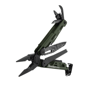 Translation missing: en.Green  Leatherman Signal® multitool beauty image showing the various tools and features